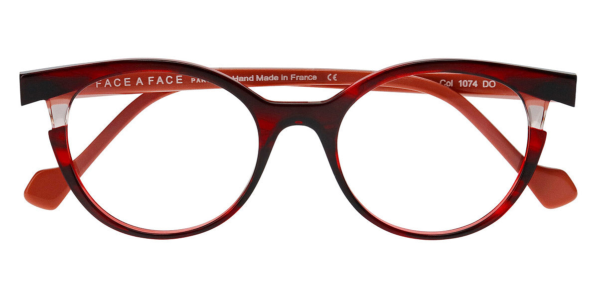 Face A Face® BAHIA 3 FAF BAHIA 3 1074 47 - Red Transparent Tortoise (1074) Eyeglasses