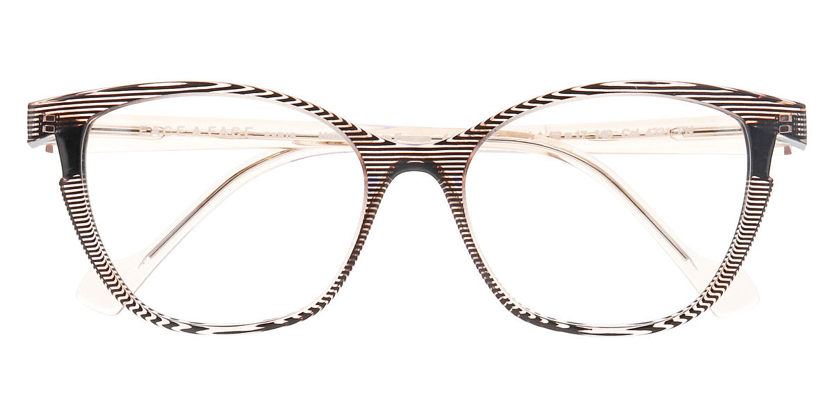 Face A Face® BAHIA 4 FAF BAHIA 4 4321 52 - Transparent Striped Amber (4321) Eyeglasses