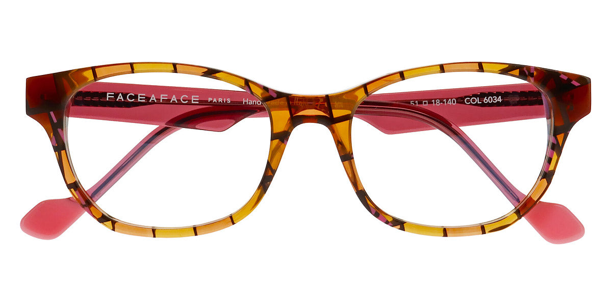 Face A Face® BLAKE 1 FAF BLAKE 1 6034 51 - Mahogany Tortoise/Bright Orange (6034) Eyeglasses
