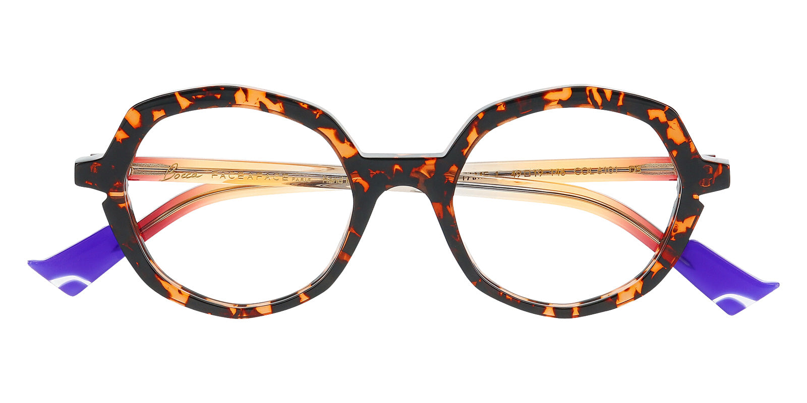 Face a Face® BOCCA FAME 1 FAF BOCCA FAME 1 6101 49 - Orange Granite Tortoise Eyeglasses