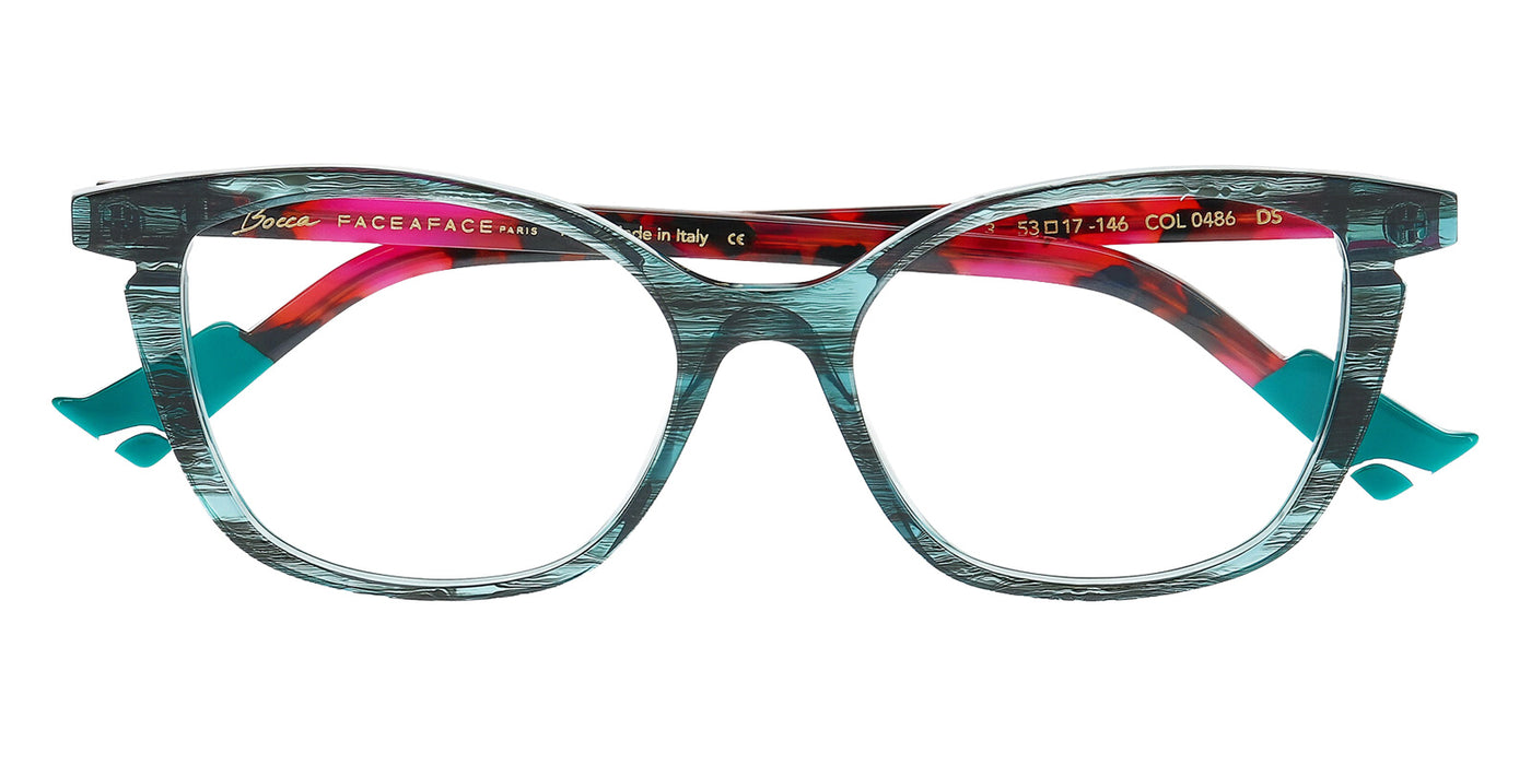Face a Face® BOCCA FAME 3 FAF BOCCA FAME 3 486 53 - Black Blue Peacock Eyeglasses