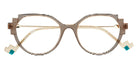 Face A Face® BOCCA PIXEL 1 FAF BOCCA PIXEL 1 4321 49 - Transparent Striped Amber (4321) Eyeglasses