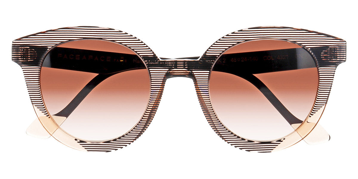 Face A Face® BREAK 2 FAF BREAK 2 4321 48 - Transparent Striped Amber (4321) Sunglasses