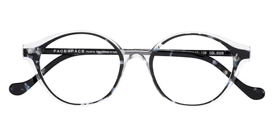 Face A Face® BULLE 1 FAF BULLE 1 5028 48 - Crystal/Black and Pearly Blue Granite (5028) Eyeglasses
