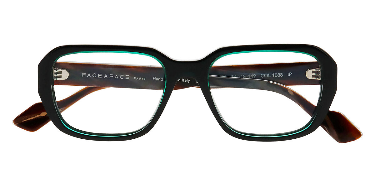 Face A Face® CLINT 1 FAF CLINT 1 1088 54 - Green Transparent/Black (1088) Eyeglasses