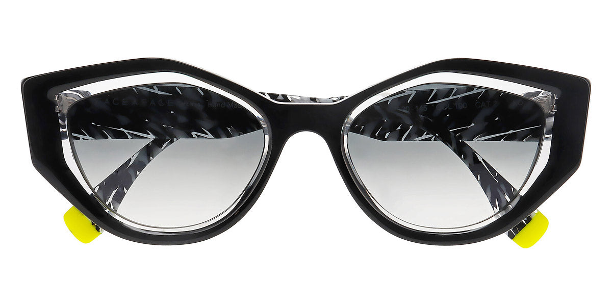 Face A‎ Face Paris Divas 2 Col.112 Black White Sunglasses Gray Lens 49-18 H13874 FACE A FACE GLITCH 2 Sunglasses | Select Eyewear main image 2