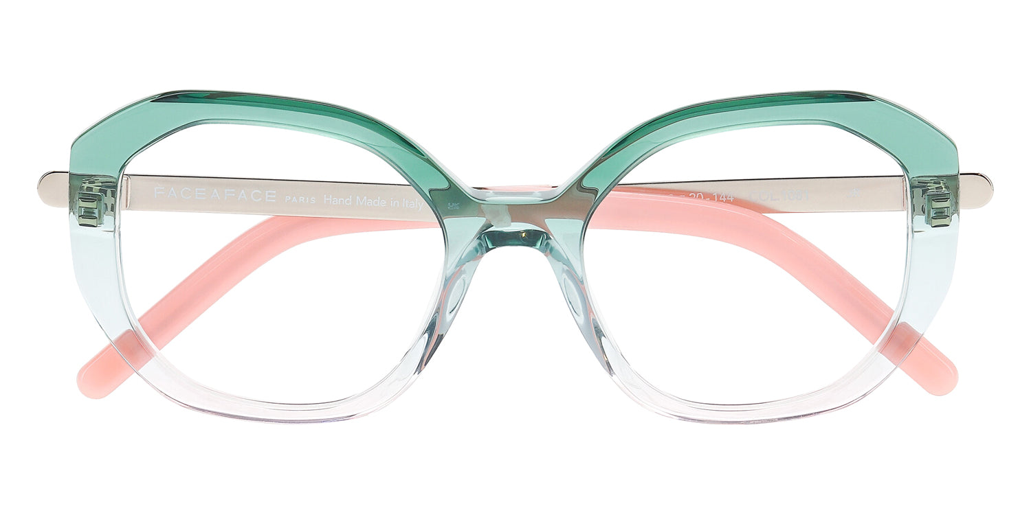 Face A Face® DUNES 1 FAF DUNES 1 1081 52 - Crystal Green Rose (1081) Eyeglasses