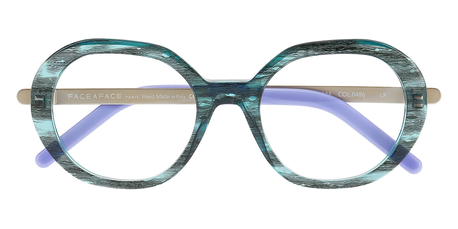Face A Face® DUNES 2 FAF DUNES 2 0486 53 - Black Blue Peacock (486) Eyeglasses