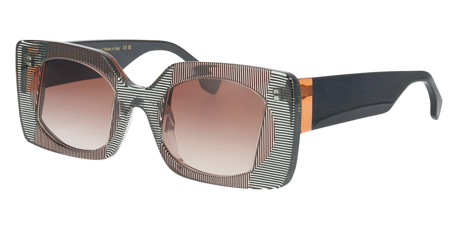 Face a Face® FLARE 1 Sunglasses - 3293 - TRANSPARENT STRIPPED GREEN HOR.
