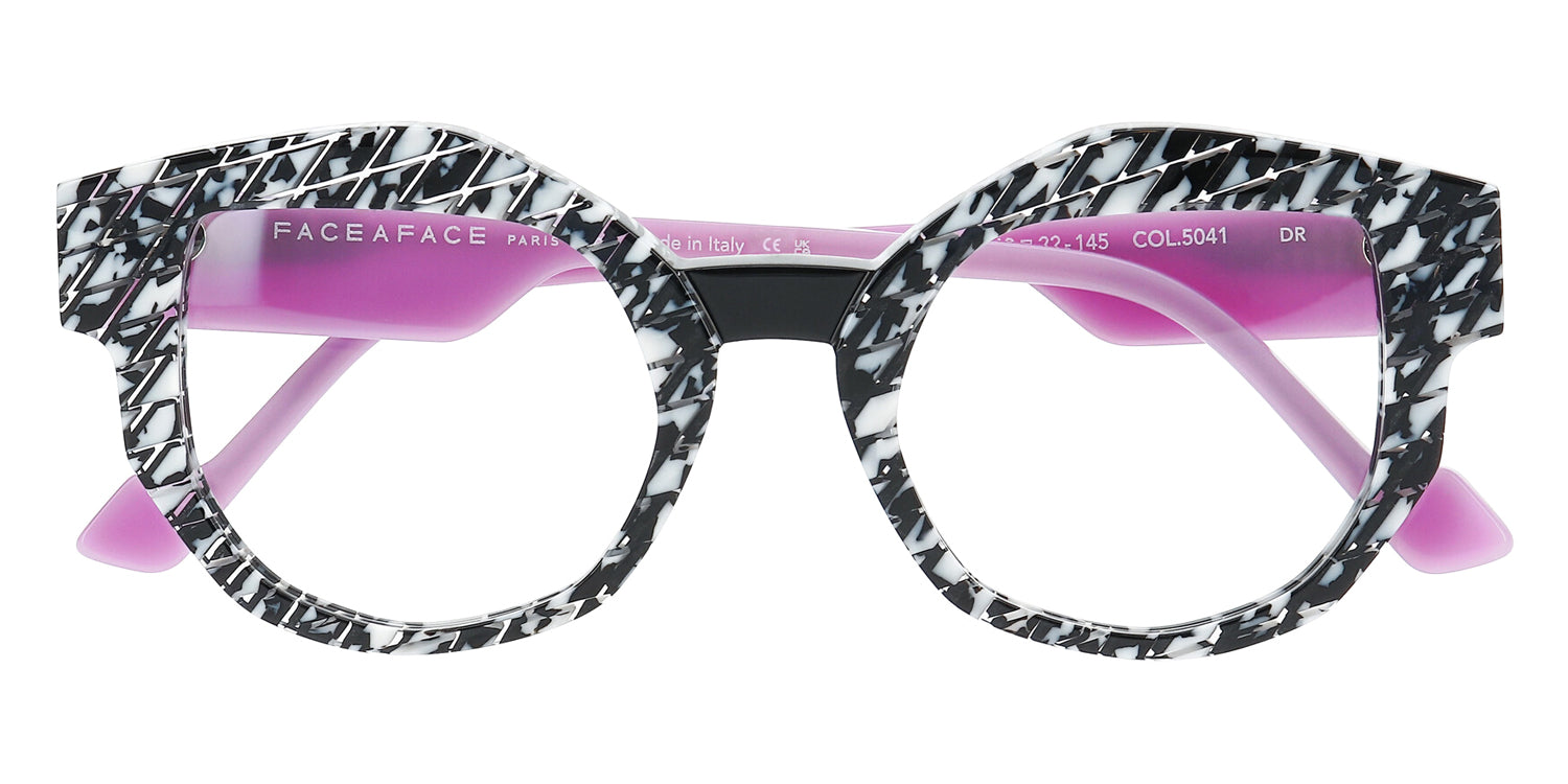 Face A Face® FRAMED 1 FAF FRAMED 1 5041 49 - Black & White Mosaic (5041) Eyeglasses