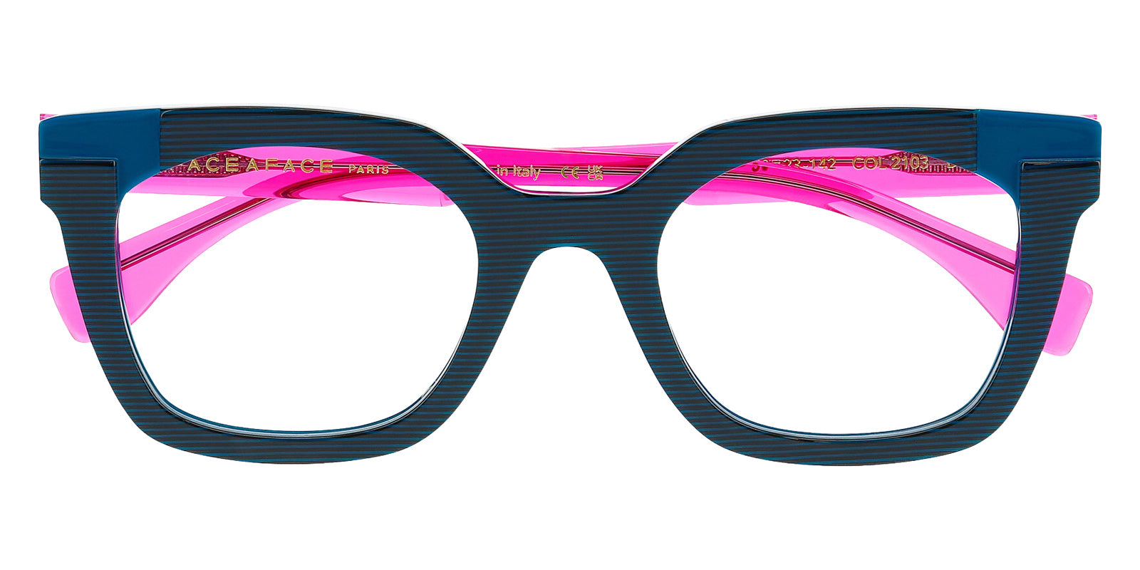 Face a Face® FRIDAY 2 FAF FRIDAY 2 2103 50 - Crystal/Stripes/ Prussian Blue Eyeglasses