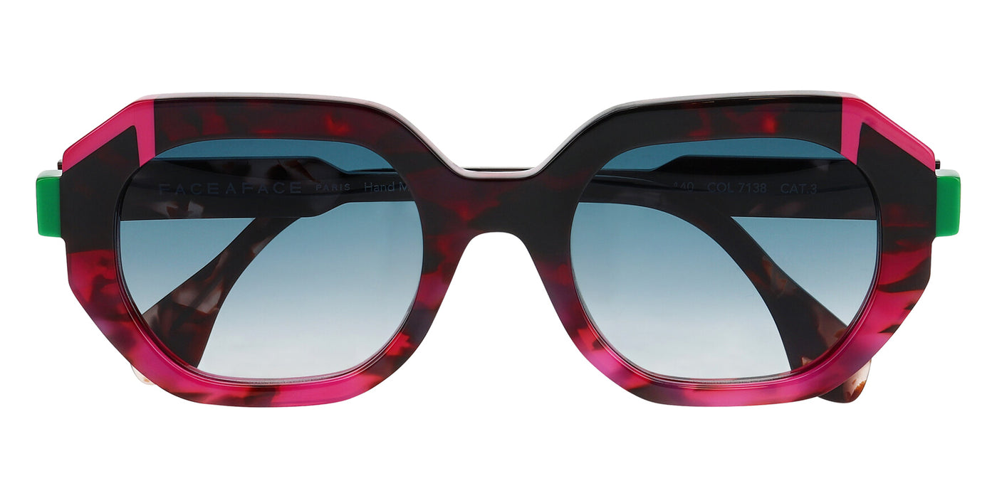 Face A Face® FUSED 1 FAF FUSED 1 7138 50 - Gradient Opale Pink Tortoise Crystal (7138) Sunglasses