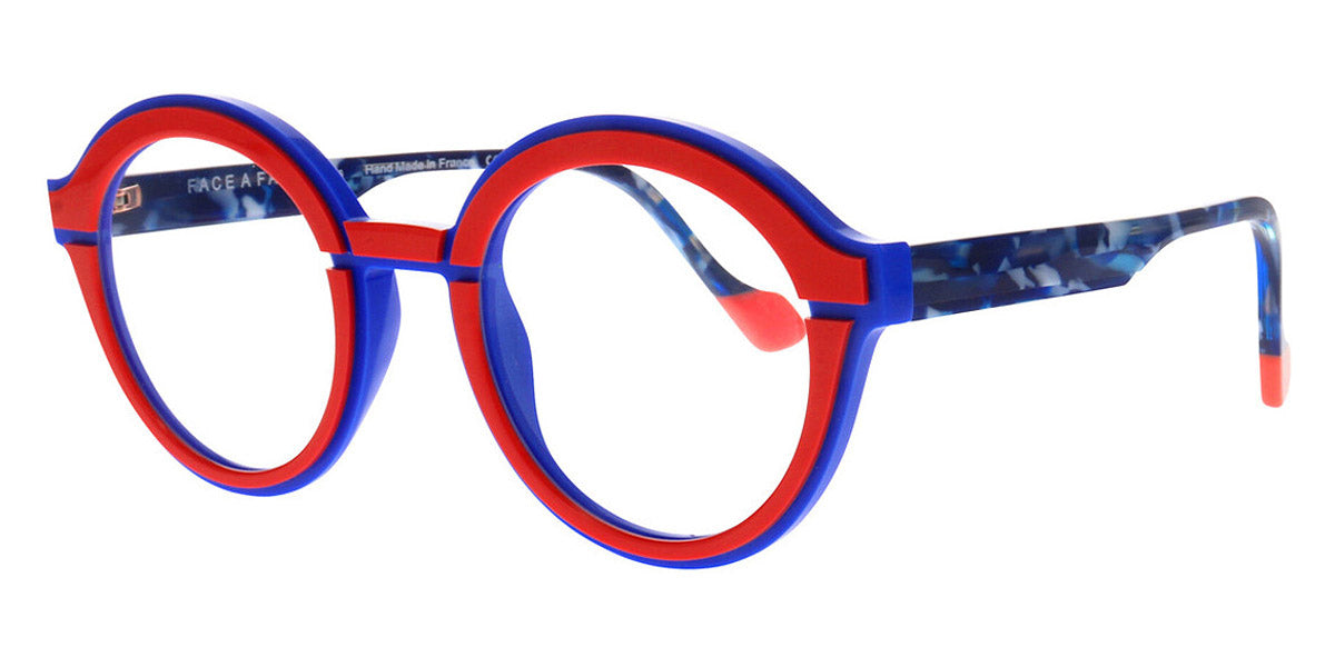 Face A Face® HOLLOW 1 FAF HOLLOW 1 3162 47 - New Papate Opaque/Blue Flash (3162) Eyeglasses