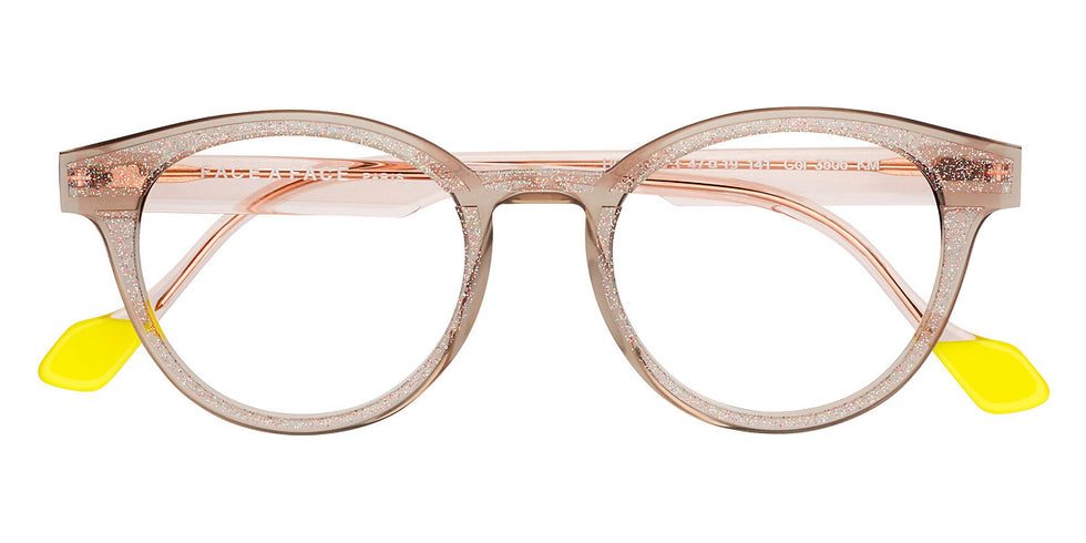 Face A Face® HOLLOW 3 FAF HOLLOW 3 3506 47 - Transparent Brown Flakes and Crystal (3506) Eyeglasses