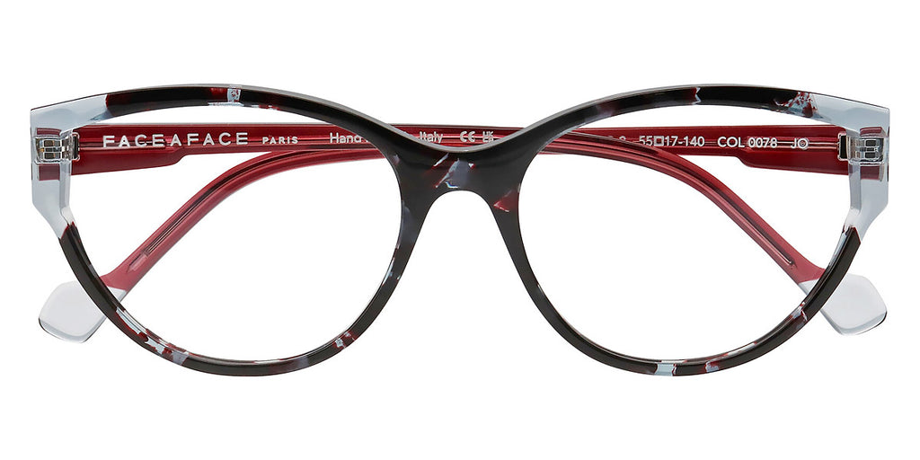 Face à Face SHISO Designer Eyeglass Frames Only 54-15-140 Brown White Cat-Eye Face à Face SHISO Designer Eyeglass Frames Only 54-15-140  main image 4