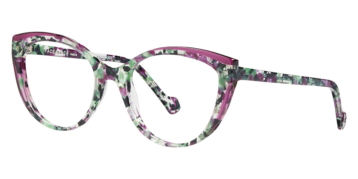 Face A Face® JADDE 1 FAF JADDE 1 3055 53 - Violet-Green Flower (3055) Eyeglasses