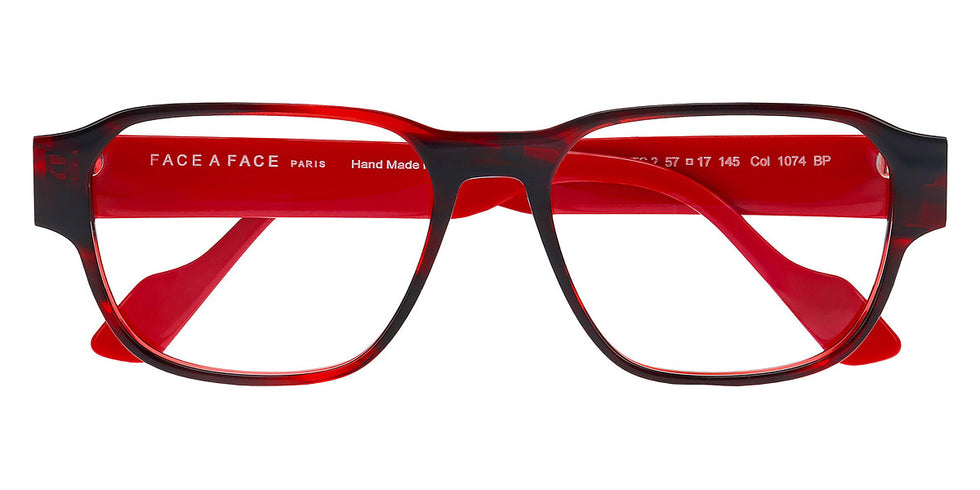 Face A Face® JAMES 2 FAF JAMES 2 1074 57 - Red Transparent Tortoise (1074) Eyeglasses
