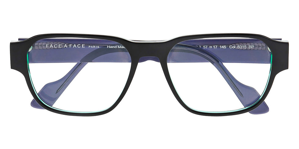 Face A Face® JAMES 2 FAF JAMES 2 1088 57 - Green Transparent/Black (1088) Eyeglasses