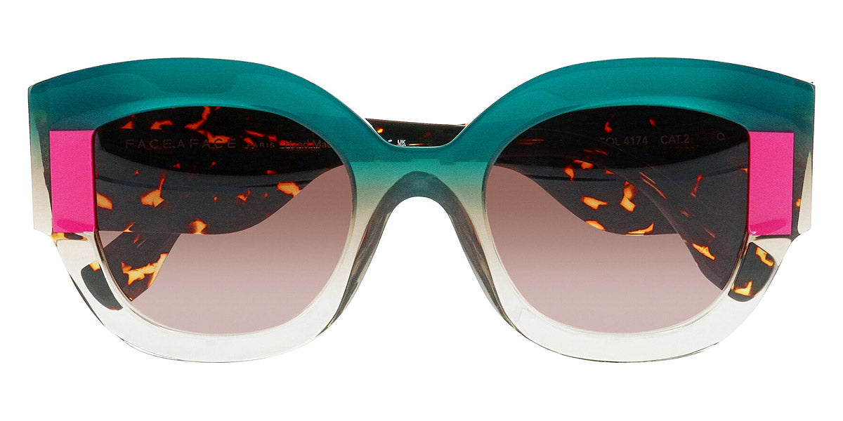 Face A Face® KAKEMO 2 FAF KAKEMO 2 4174 49 - Gradient Green Smoked Glass (4174) Sunglasses