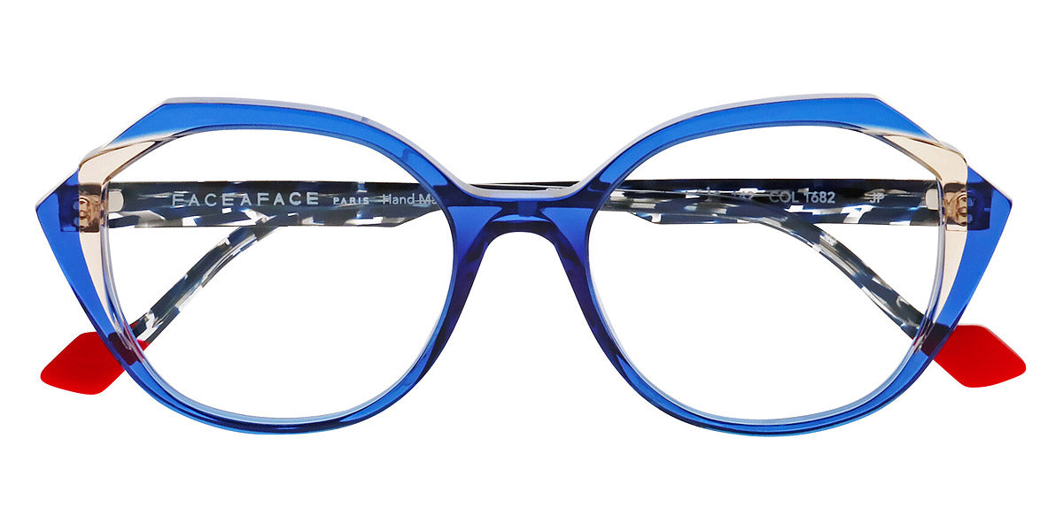 Face A Face® KALEDO 2 FAF KALEDO 2 1682 51 - Ultra Blue Transparent (1682) Eyeglasses