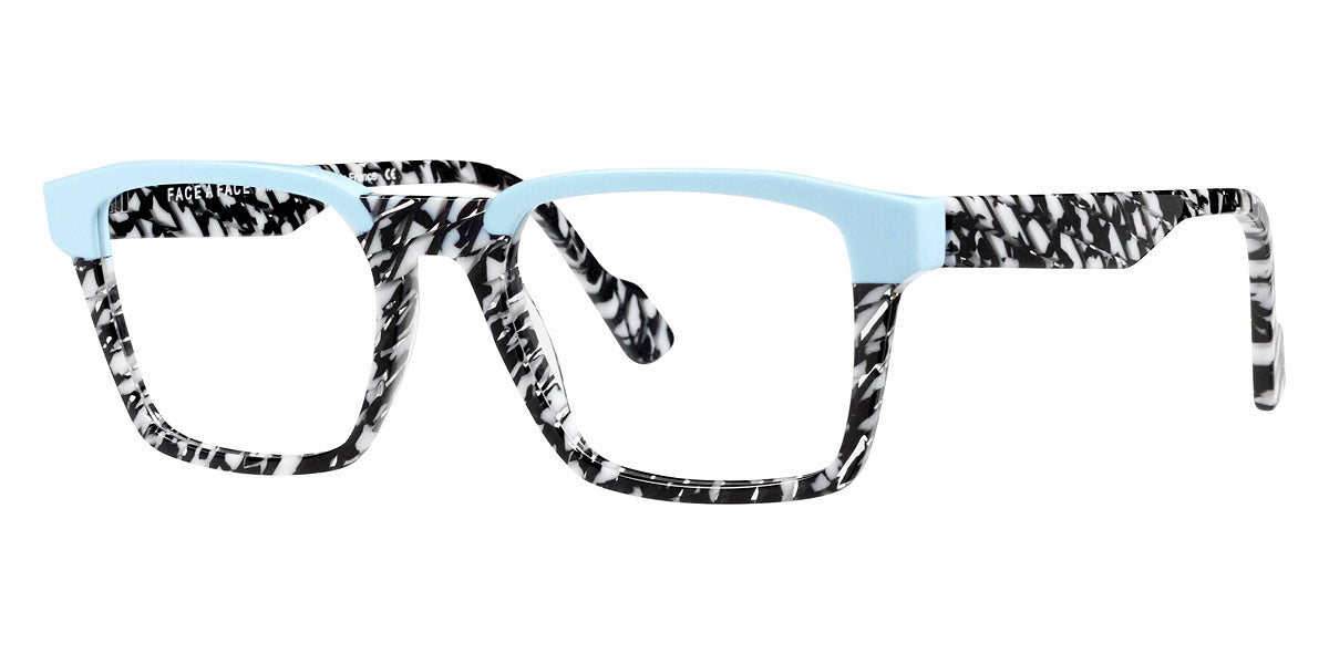 Face A Face® KEITH 1 FAF KEITH 1 5041 51 - Black and White Mosaic (5041) Eyeglasses