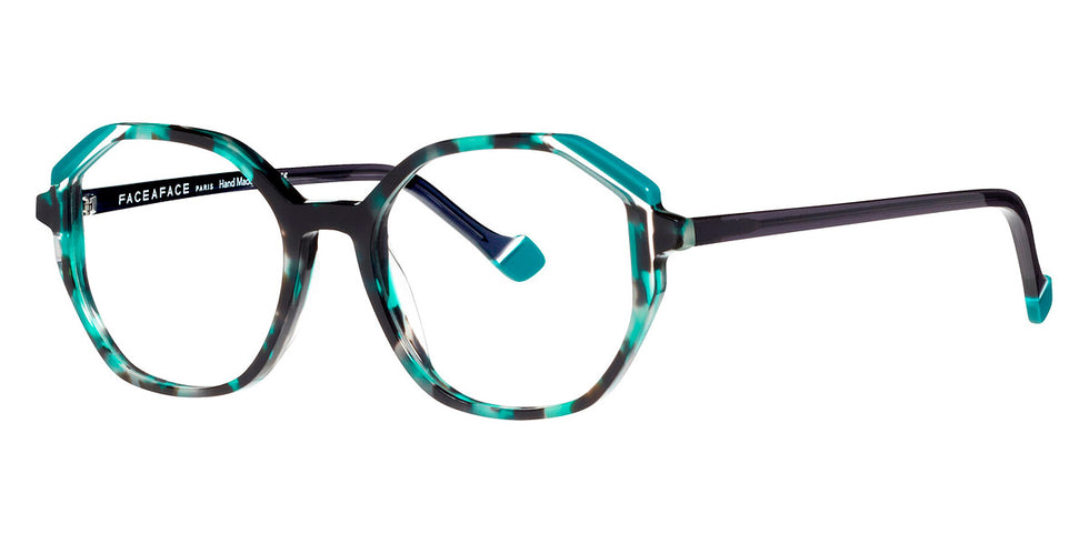 Face A Face® MAZES 2 FAF MAZES 2 6154 49 - Black Turquoise Granite (6154) Eyeglasses