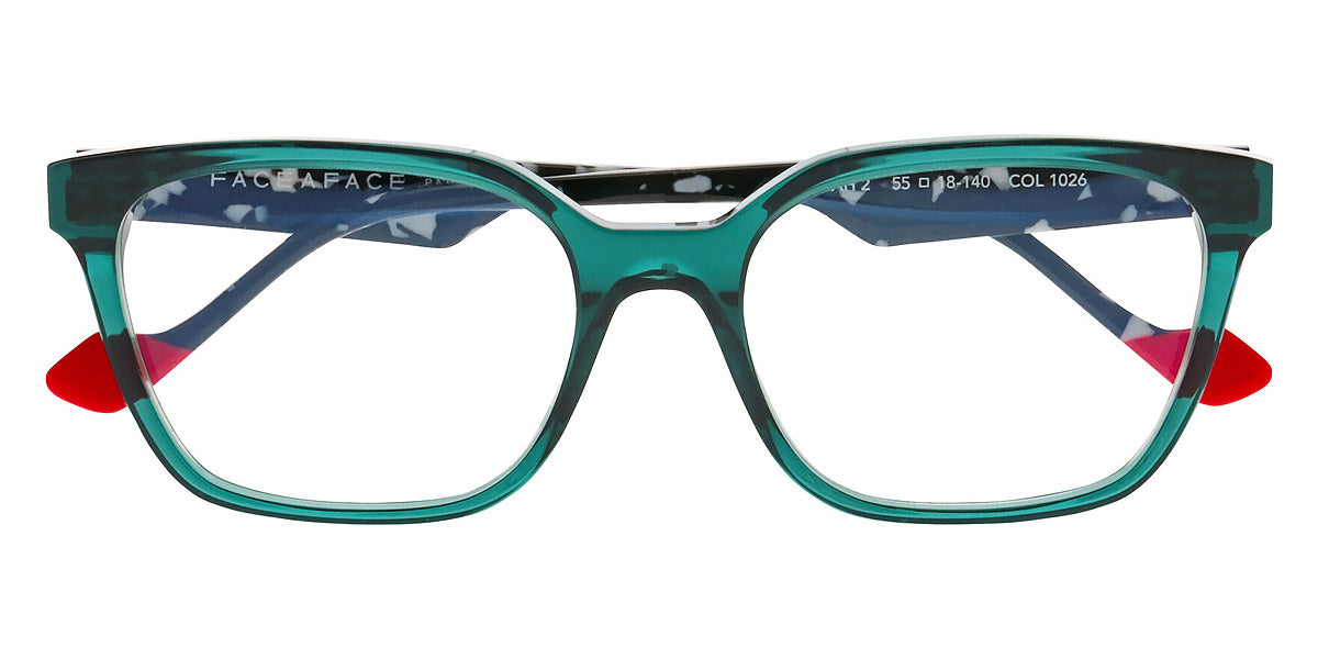 Face A Face® MICAH 2 FAF MICAH 2 1026 55 - Transparent Dark Green (1026) Eyeglasses