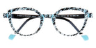 Face A Face® MIKADO 1 FAF MIKADO 1 5040 46 - Mozaique Black and White/New Milk Blue (5040) Eyeglasses