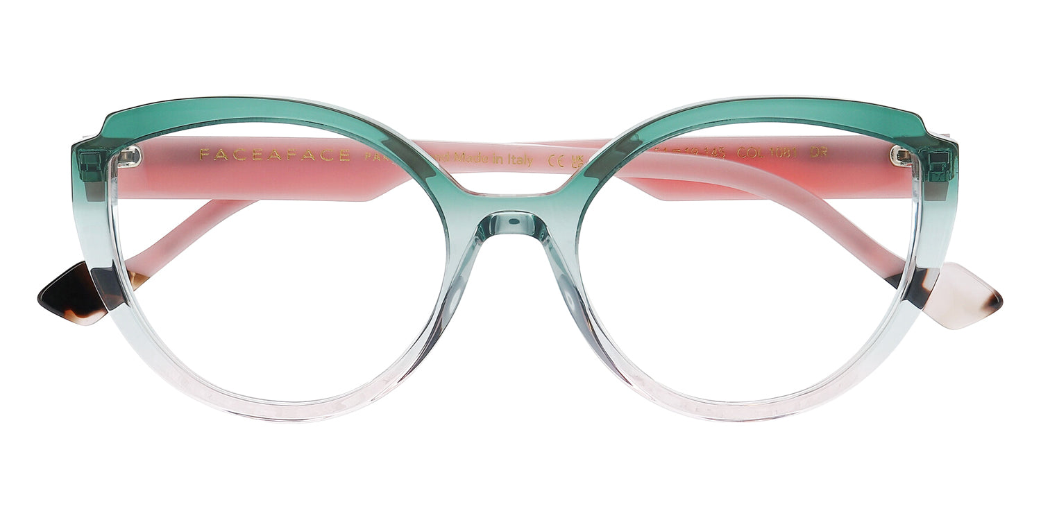 Face A Face® NOOKS 2 FAF NOOKS 2 1081 54 - Crystal Green Rose (1081) Eyeglasses