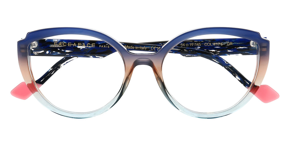 Face A Face® NOOKS 2 FAF NOOKS 2 4176 54 - Gradient Blue Brown Sky (4176) Eyeglasses