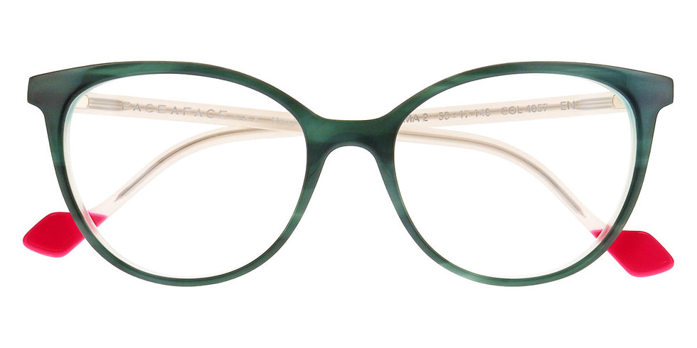 Face A Face® NORMA 2 FAF NORMA 2 4057 53 - Tortoise Green Iris (4057) Eyeglasses