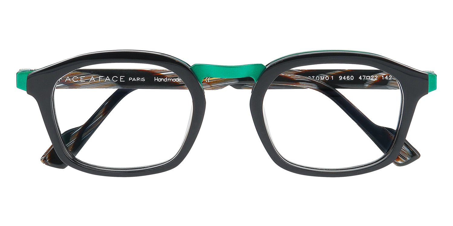 Face A Face® OTOMO 1 FAF OTOMO 1 9460 47 - Pine Meatlic Green (9460) Eyeglasses