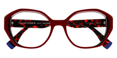 Face A Face® PLEATS 1 FAF PLEATS 1 2216 52 - Red Transparent/Flash Red (2216) Eyeglasses