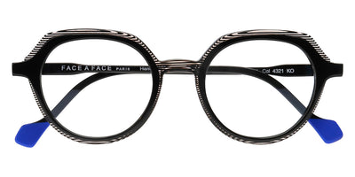 Face A Face® QUARTZ 1 FAF QUARTZ 1 4321 48 - Transparent Striped Amber (4321) Eyeglasses