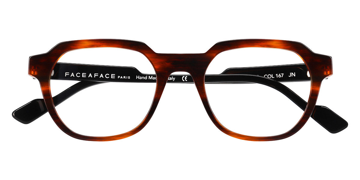Face A Face® STAMP 1 FAF STAMP 1 167 50 - Brown Horn (167) Eyeglasses