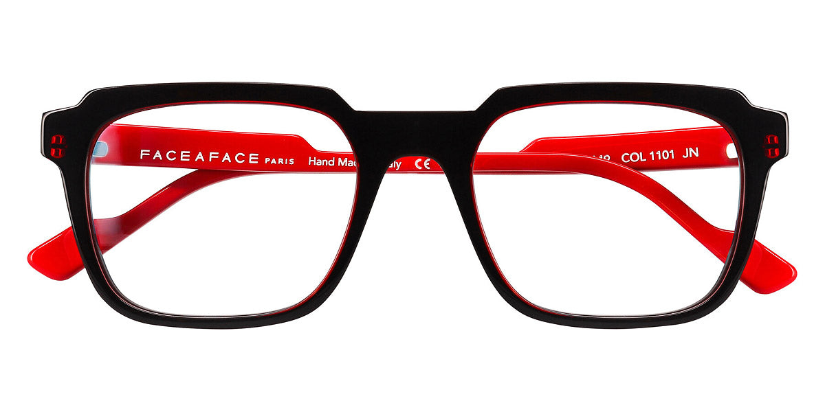 Face A Face® STAMP 2 FAF STAMP 2 1101 53 - Red Transparent and Black (1101) Eyeglasses
