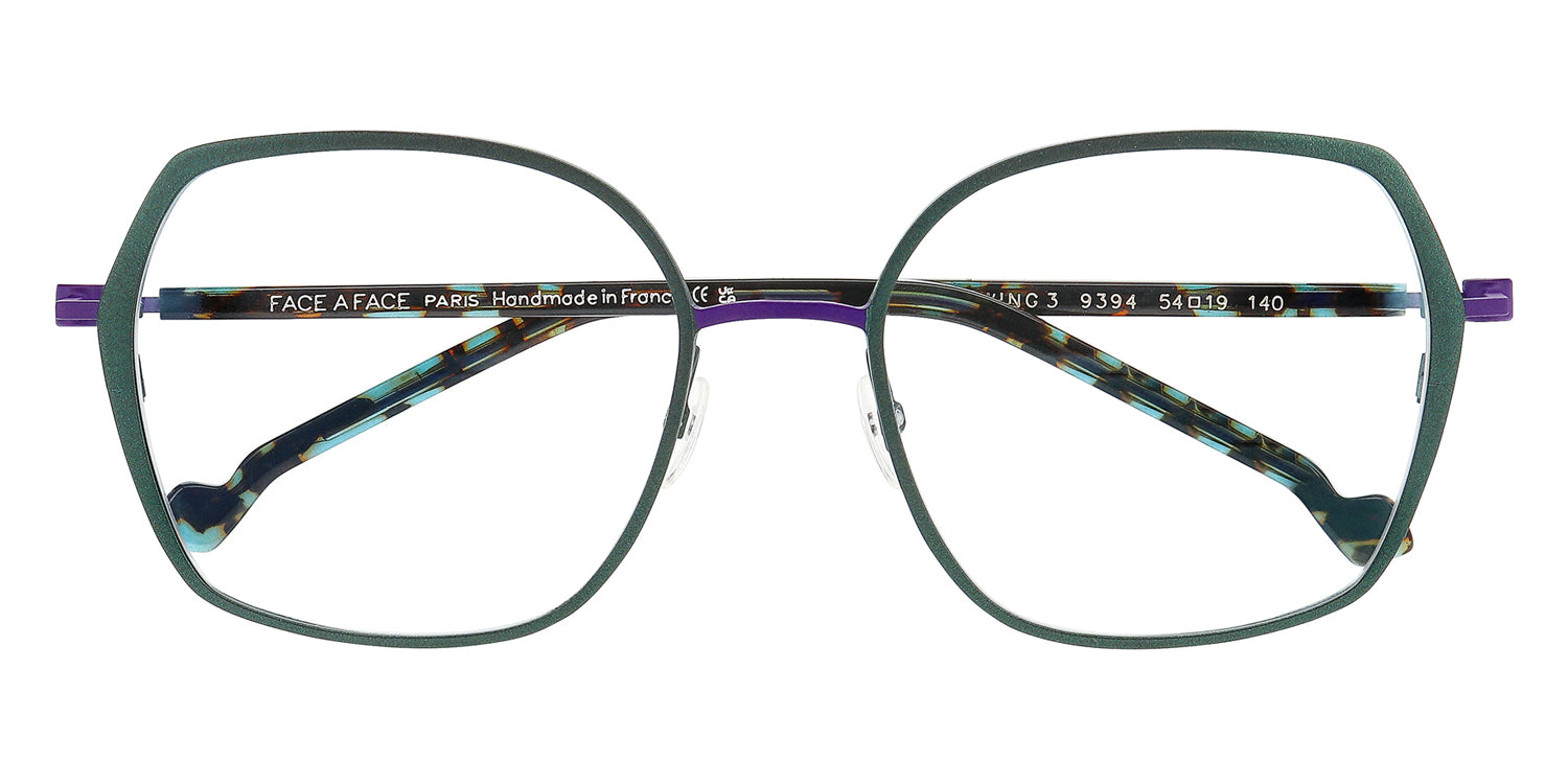 Face A Face® SWING 3 FAF SWING 3 9394 54 - Metallized Forest Green (9394) Eyeglasses