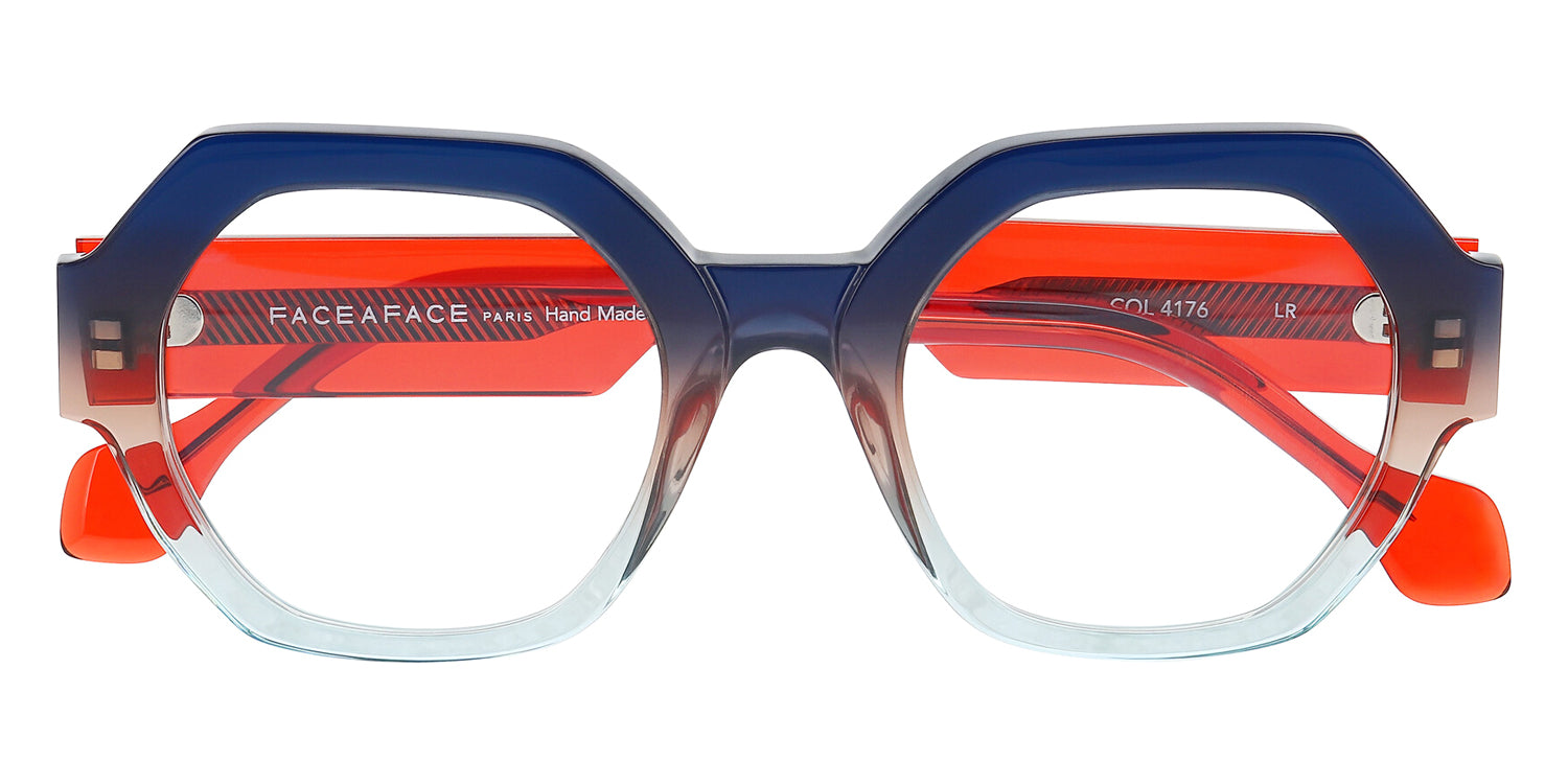 Face A Face® TIES 1 FAF TIES 1 4176 49 - Gradient Blue Brown Sky (4176) Eyeglasses
