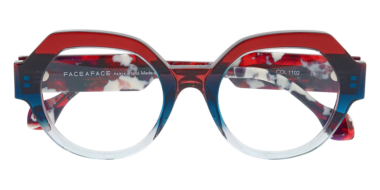 Face A Face® TIES 2 FAF TIES 2 1102 51 - Frozen Bordeaux Degrade (1102) Eyeglasses