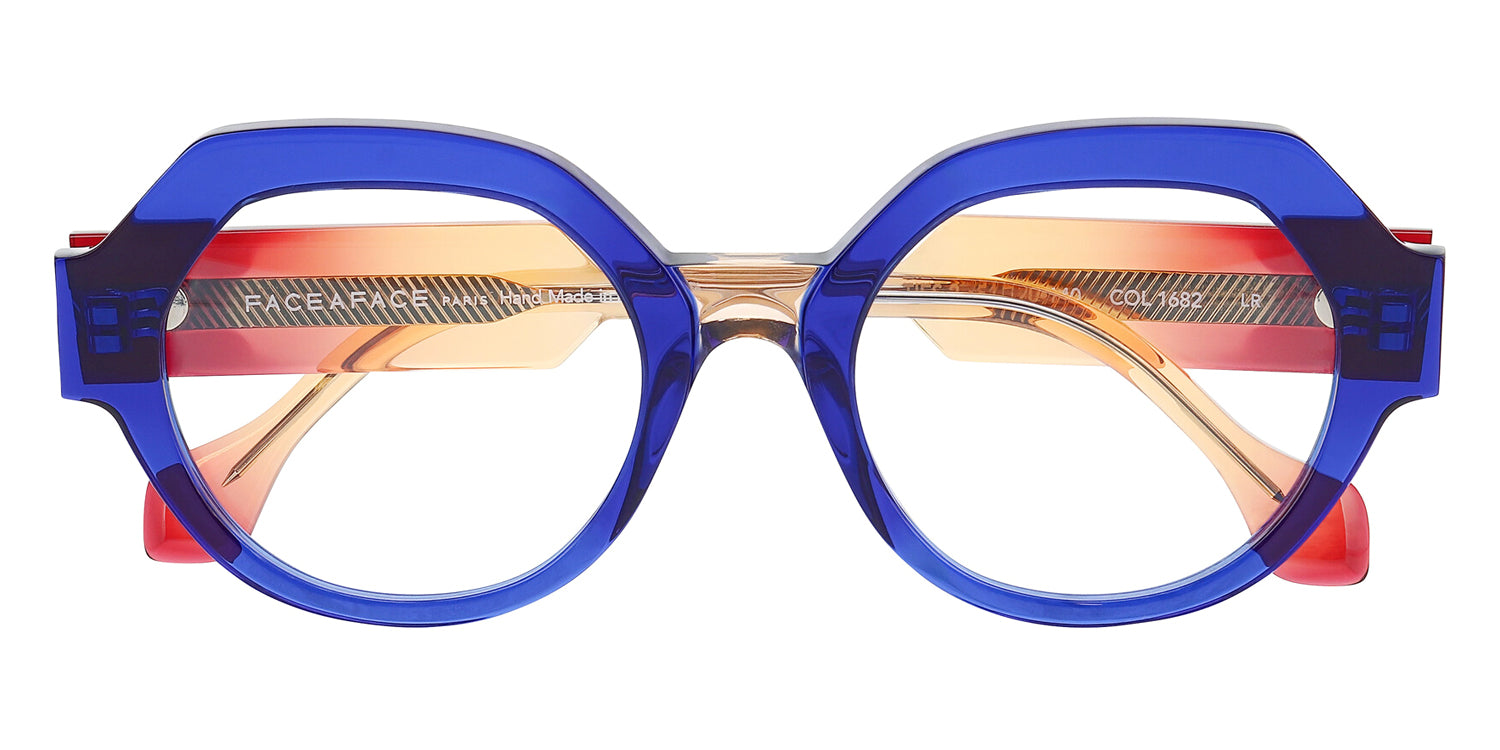 Face A Face® TIES 2 FAF TIES 2 1682 51 - Ultra Blue Transparent (1682) Eyeglasses