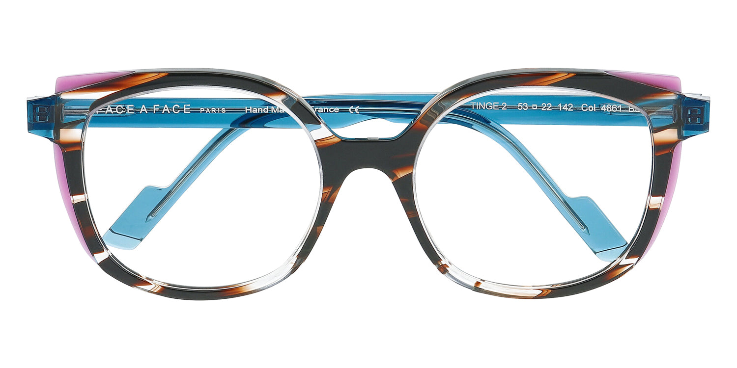 Face A Face® TINGE 2 FAF TINGE 2 4861 53 - Havana Storm Tortoise (4861) Eyeglasses