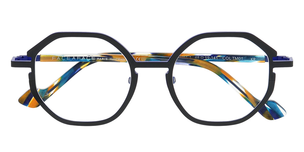 Face A Face® TWILL 1 FAF TWILL 1 TM01 48 - Ultra Matt Black (TM01) Eyeglasses