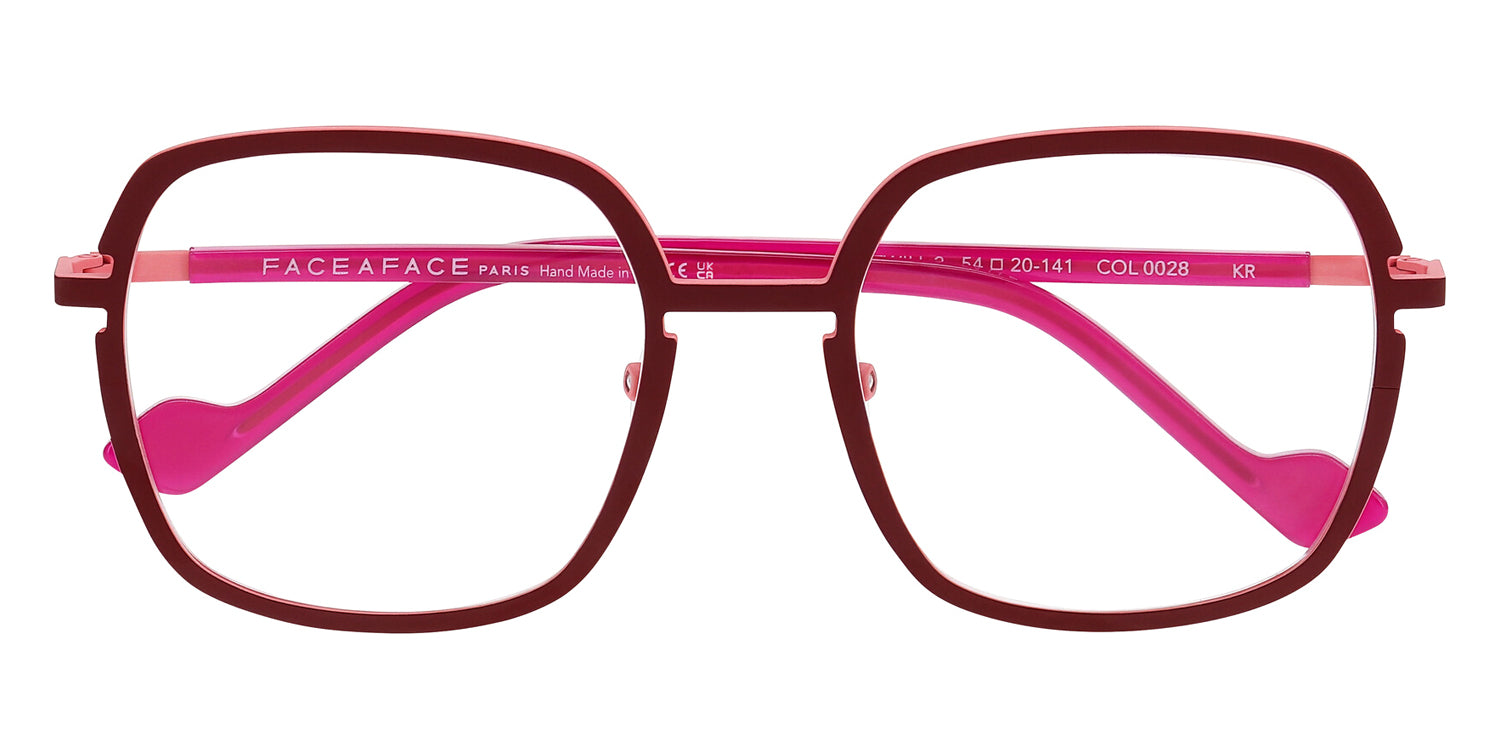 Face A Face® TWILL 2 FAF TWILL 2 0028 54 - Burgundy (28) Eyeglasses