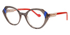 Face A Face® WITTY 1 FAF WITTY 1 4321 50 - Transparent Striped Amber (4321) Eyeglasses