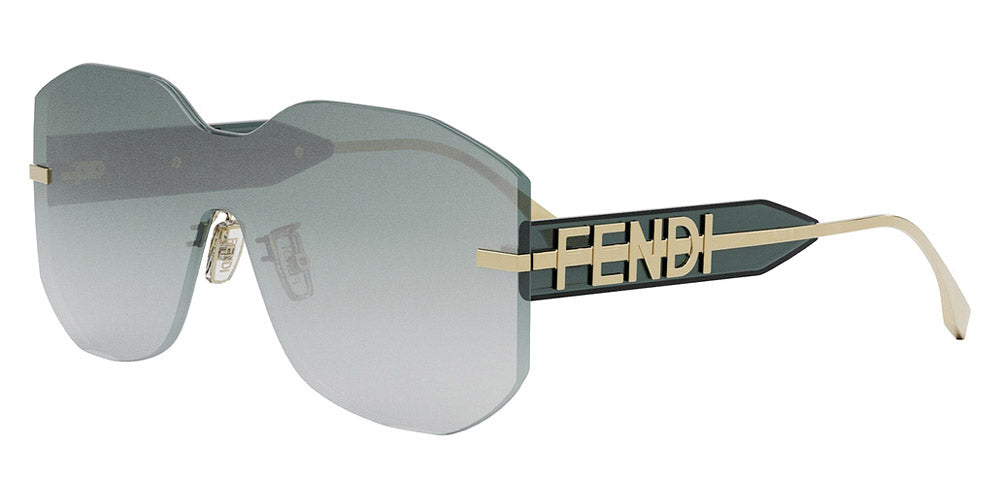 Fendi® FE40067U FEN FE40067U 30P 00 - Shiny Gold / Petrol with Silver Flash Sunglasses