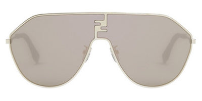Fendi® FE40080U FEN FE40080U 32G 65 - Shiny Clear Gold / Brown Mirror Sunglasses