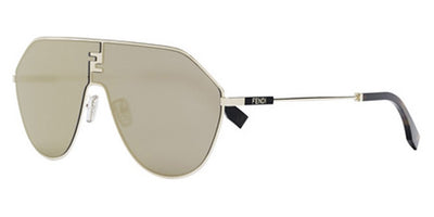 Fendi® FE40080U FEN FE40080U 32G 65 - Shiny Clear Gold / Brown Mirror Sunglasses