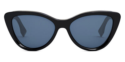 Fendi® FE40087U FEN FE40087U 01V 55 - Shiny Black / Blue Sunglasses