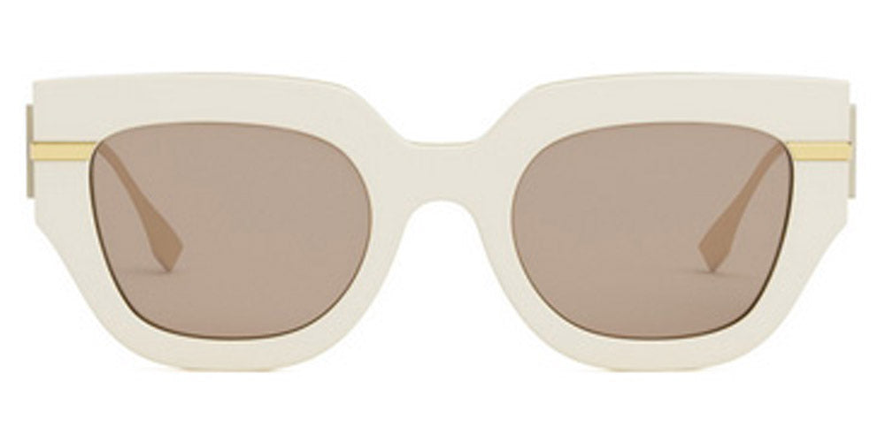 Fendi® FE40097I FEN FE40097I 25E 51 - Shiny Ivory / Brown Sunglasses