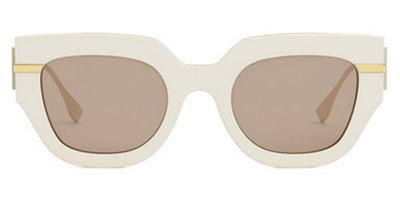 Fendi® FE40097I FEN FE40097I 25E 51 - Shiny Ivory / Brown Sunglasses